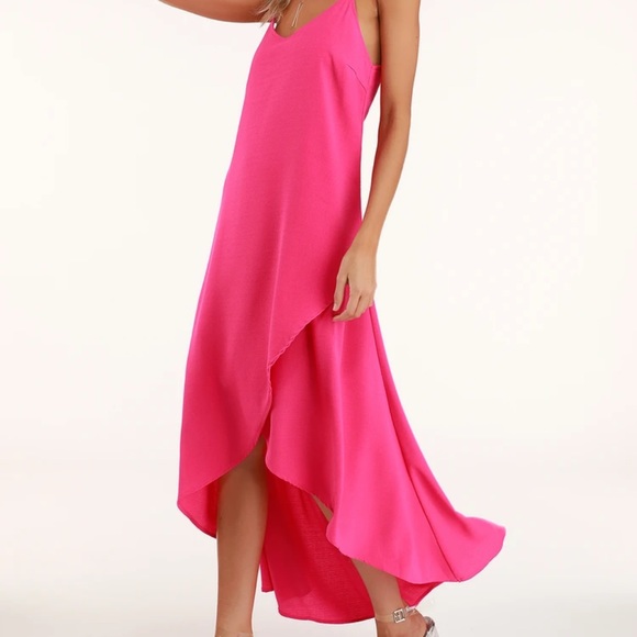 Lulus Dresses & Skirts - Lulu’s Sweet Surprise Bright Pink High-Low Dress